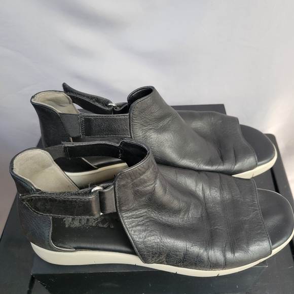 The Flexx Front Row Open Toe Leather Sandals Black Vacchetta 9 - Picture 3 of 14